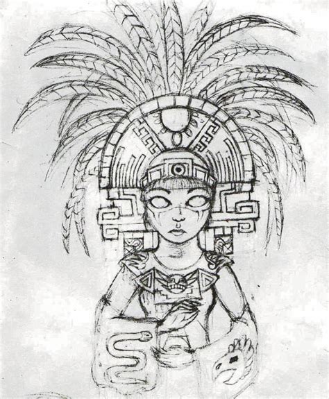 Descargar dibujos para colorear, dibujos para imprimir gratis, dibujos para pintar en tela, dibujos para descargar. Dibujos Aztecas by cararnvandrell on DeviantArt