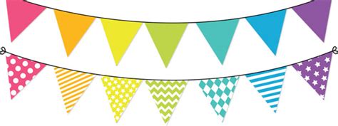 Rainbow Colors Bunting Banner Clipart Pack