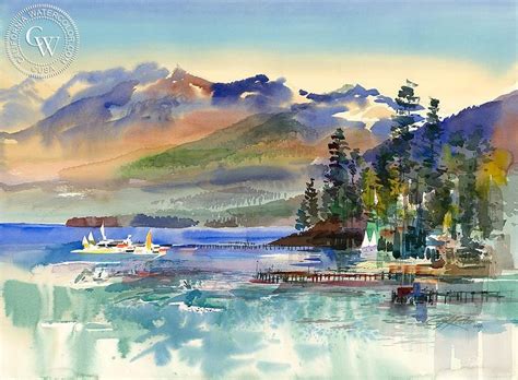 $21.95 (includes shipping and handling). Lake Tahoe from Tahoe City, 1987, art by Ken Potter ...