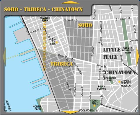 chinatown new york city tourist map city hall nyc mappery