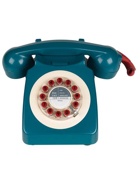 Wild And Wolf 746 1960s Corded Telephone Petrol At John Lewis And Partners