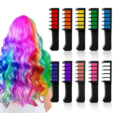 Buy Kyerivs Hair Chalk Comb Temporary Hair Color Dye For Kid Girls