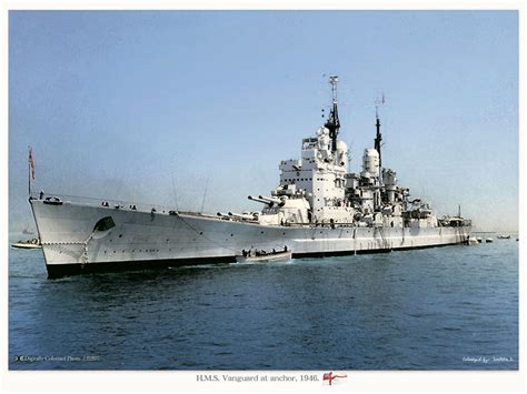 Hms Vanguard Battleship Hms Vanguard Royal Navy