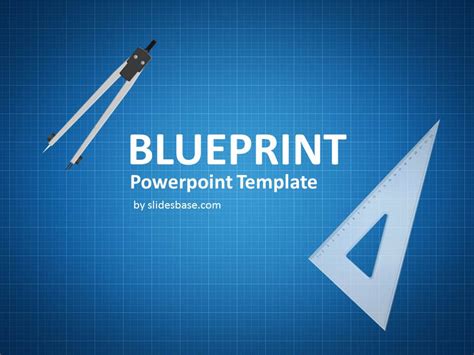 Blueprint Sketch Drawing Powerpoint Template Slidesbase