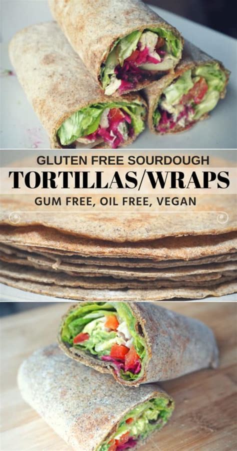 Gluten Free Tortillaswraps Gum Free Oil Free Vegan Sourdough