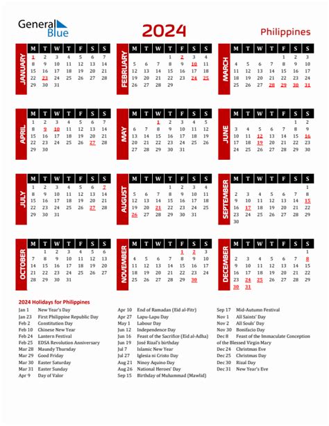 2024 Calendar Template Philippines 2024 Calendar Alia Lilllie