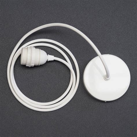 Some ceiling lighting accessories can be shipped to you at home, while others can be picked up in store. White Single Ceiling Rose Pendant Light Kit By Quirk ...
