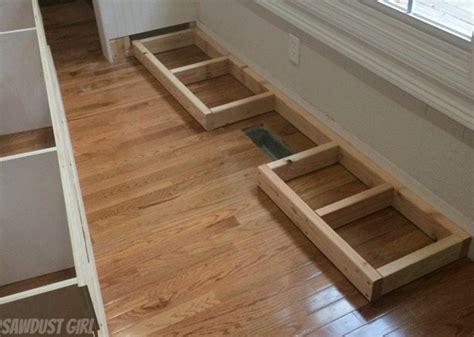 Measure the space your current cabinets occupy with a measuring tape. How to install a cabinet base with a floor vent - Sawdust ...