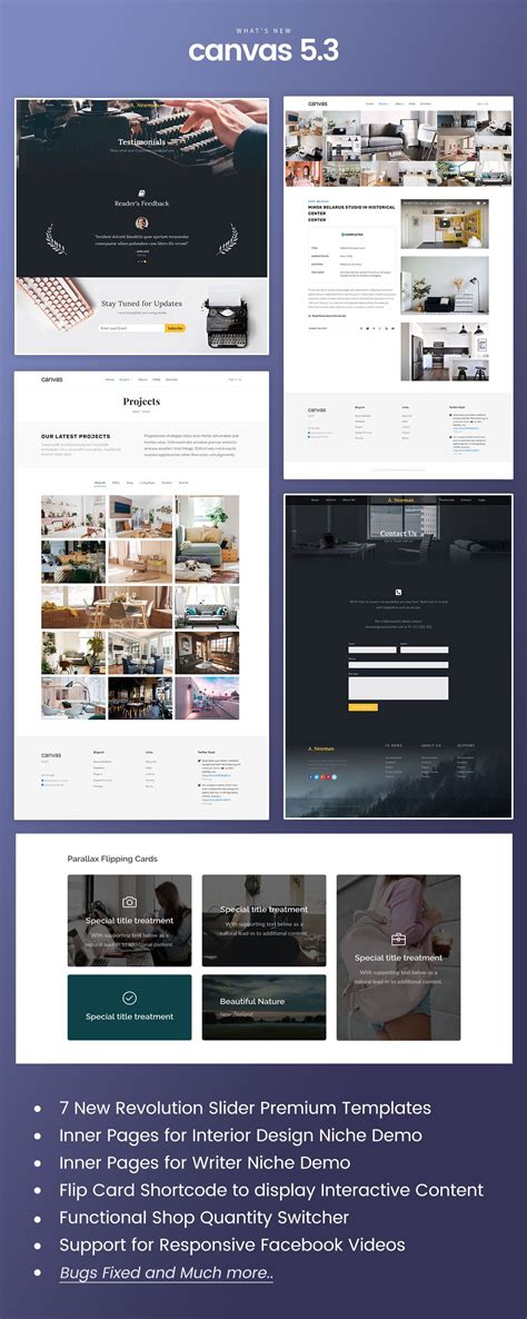 Free Canvas Homepage Templates