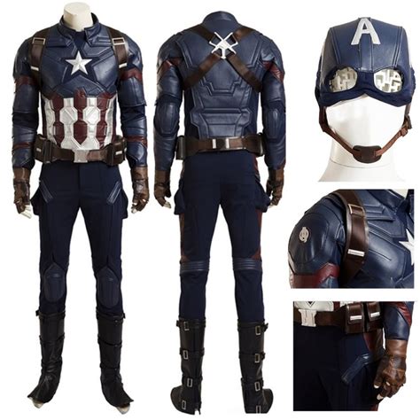 Civil War Captain America Cosplay Costume Top Level