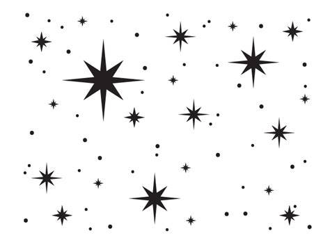 Twinkle Stars Stencil 8 X 6 Stcl578 By Studior12
