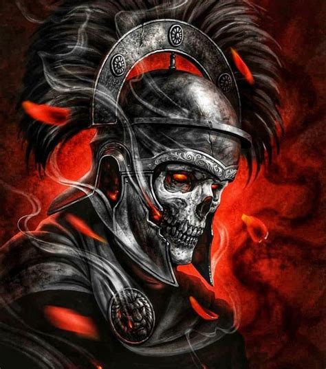 Warrior Skull Tattoo Design