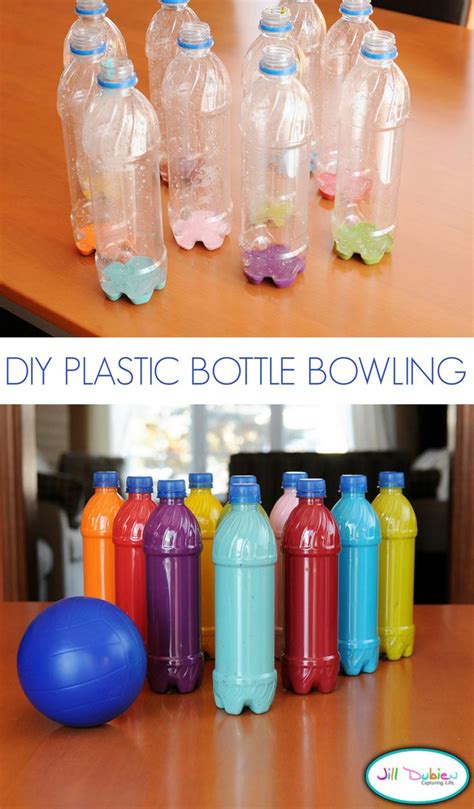 Plastic Bottle Bowling Tutorial Water Bottle Crafts Diy