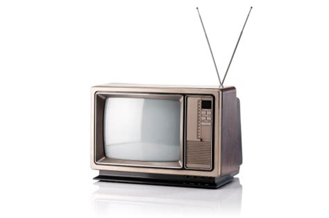 Vintage Television With Clipping Path Stock Photo Download Image Now