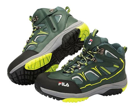 Fila Safety Shoes F 603 Khaki 6 Inch Work Boots Zip Steel Toe Us M 65