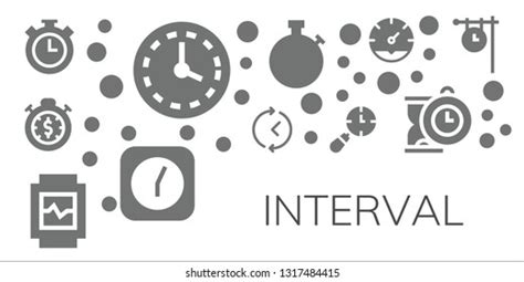 Interval Icon Set 11 Filled Interval Stock Vector Royalty Free