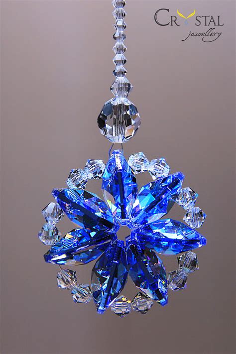 Crystal Snowflake Swarovski Beaded Ornaments Diy Crystal Snowflakes