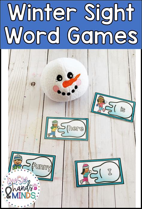Winter Sight Word Games Busy Hands And Minds