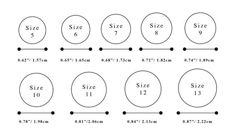 Ring Size Chart For Women Men Printable