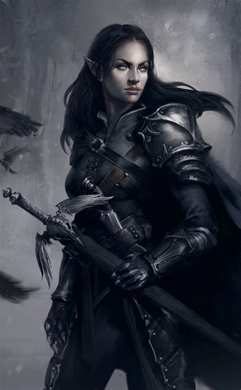 Dark Elf Fantasy Art Warrior Fantasy Girl Elf Art