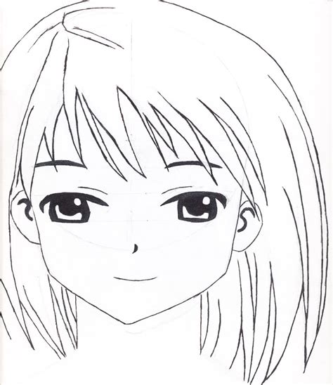Manga Female Face Front View By Squrenerd On Deviantart