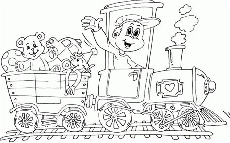 Train Of Toys Coloring Page