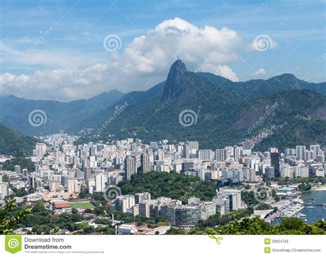 Harbor And Skyline Of Rio De Janeiro Brazil Stock Image