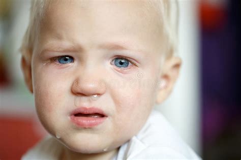 Small Crying Toddler After A Temper Tantrum Stock Photo