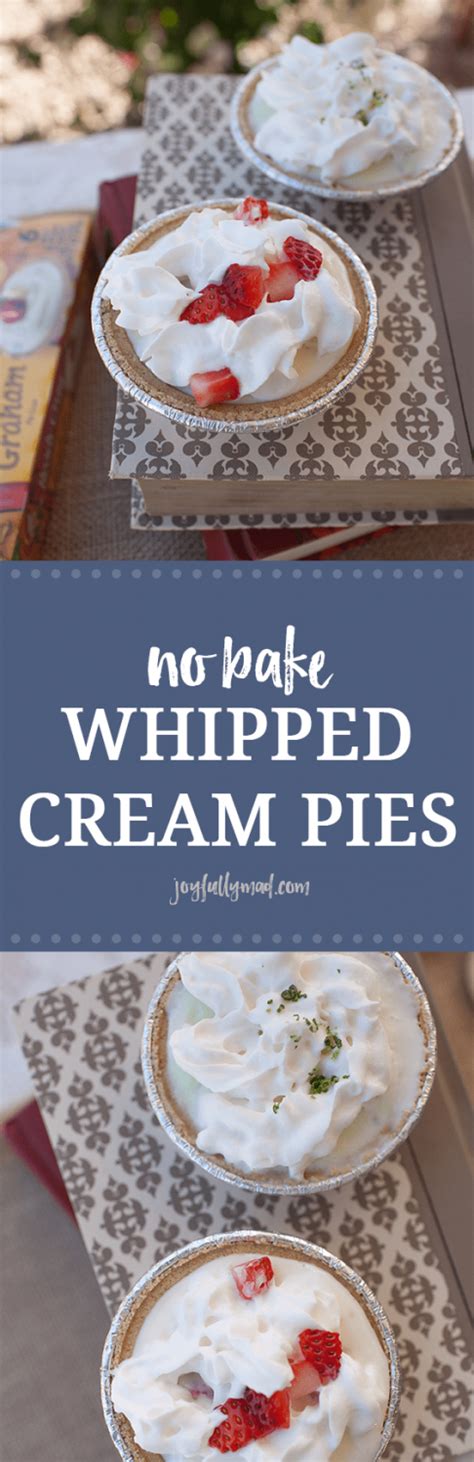 No Bake Whipped Cream Pies A Joyfully Mad Kitchen