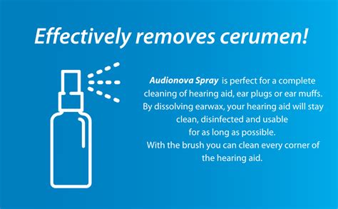 Audionova Hearing Aid Cleaning Spray Brush 30ml Cleaning And Sanitising Spray With Brush For