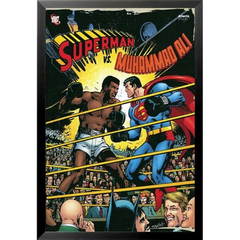 Buy Art For Less Superman Vs Muhammad Ali Boxing Comic Picture Frame