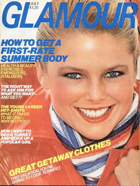 1977 Glamour Girl Christie Brinkley Young Wake Girl Magazine Front