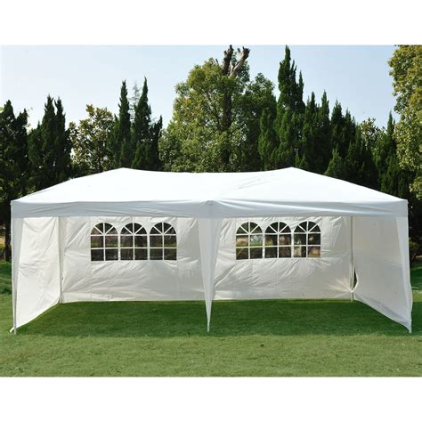 clevr 10 x20 wedding party canopy tent removable sidewalls with windows great for outdoors