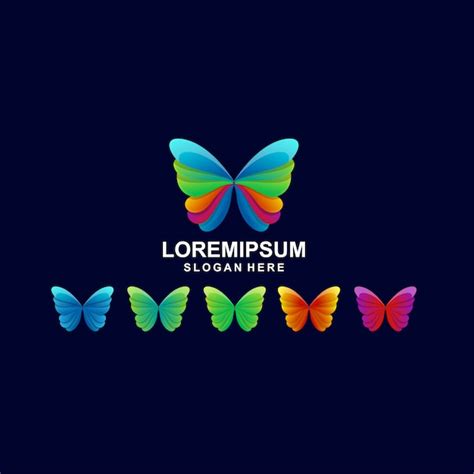 Logo De Papillon Coloré Premium Vecteur Premium