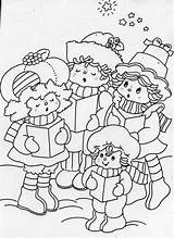 Coloring Christmas Pages Singing Carols Kids Sheet Strawberry Shortcake Lime Pie Colouring Choose Board sketch template