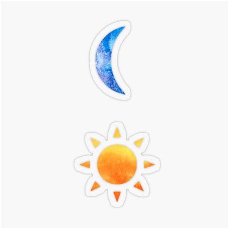 Sun And Moon Sticker By Kkram7 Redbubble