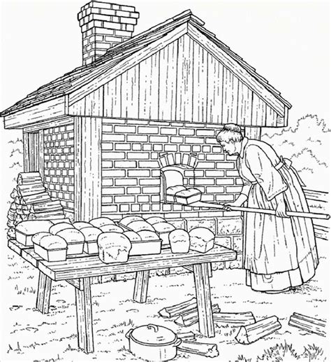 Mother At Farm Life Bakery Coloring Pages Bulk Color