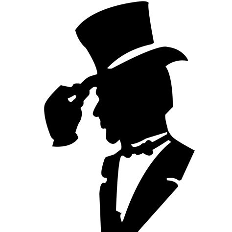 T Shirt Hat Suit Clothing A Silhouette Of A Man With A Hat Png