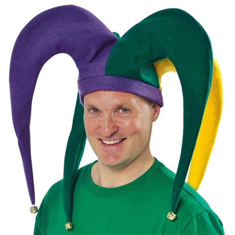 Amscan Green Purple And Gold Mardi Gras Giant Jester Hat With Attached