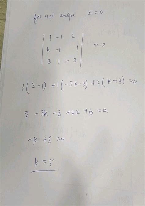For What Values Of K The System Of Linear Equations X Y Z 2 2x Y Z 3 3x 2y Kz