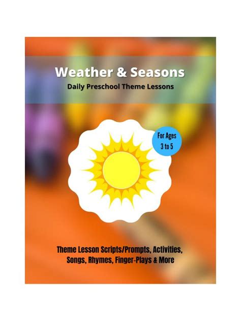 Preschool Weather And Seasons Theme Lessons