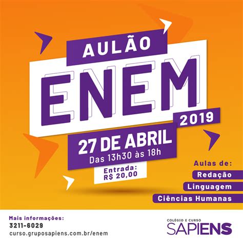The enem is the most important exam of its kind in brazil. Aulão de redação, linguagens e ciências humanas para o ...
