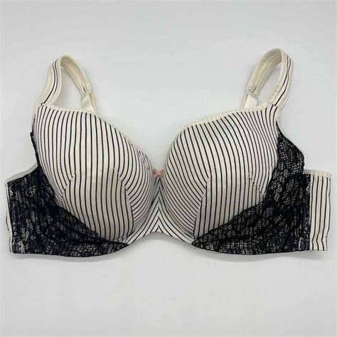 Cacique Striped Lace Lightly Lined Balconette Bra Gem