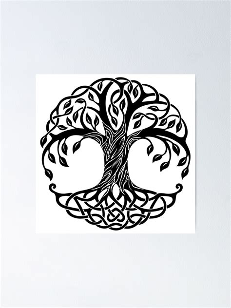 Celtic Art Rune Tree Of Life Poster For Sale By Celticknights