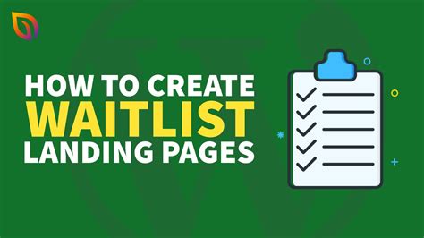 How To Create A Successful Waitlist Landing Page Youtube