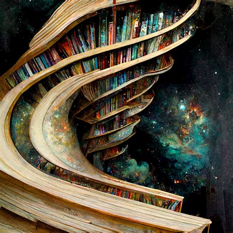 Midjourney Prompt Stacks Of Books Creating Spiral Stairs Prompthero