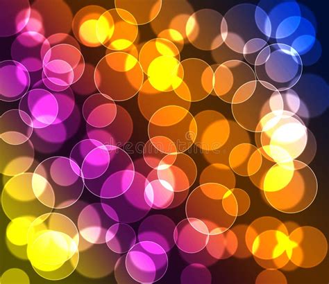 Purple Green Red Blue Yellow Colored Bokeh Background Stock