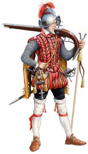 Musketeer 16th Century This Type Of Arquebus And Musket Is Fired From