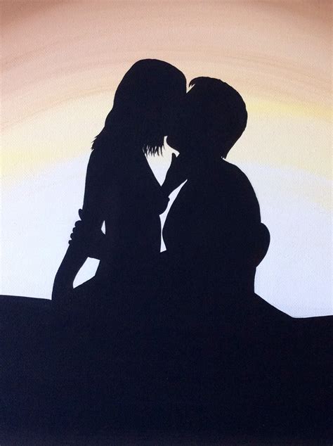 Passion Romance Love Couple S Silhouette Art Print Etsy