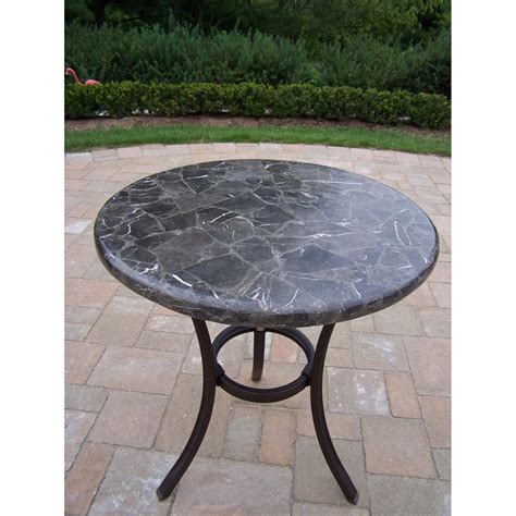 Oakland Living Espresso Stone Top Table 24 Inch Bbqguys